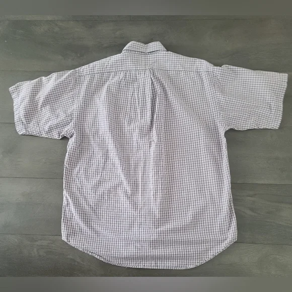 Ralph Lauren Blaire 100% Cotton Short Sleeve Button Down Shirt Red Blue Checked - Picture 6 of 7